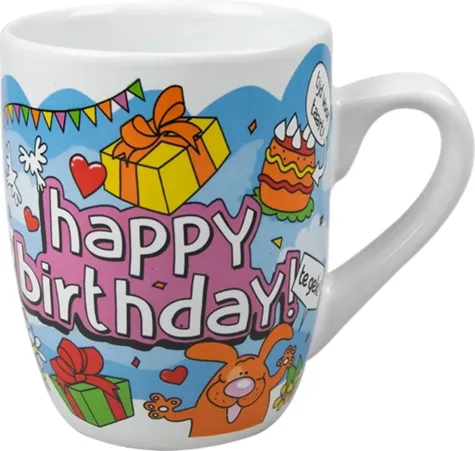 Cartoonmok - Happy Birthday bij GrappigSpul