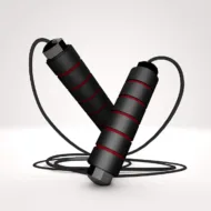 Springtouw - Professioneel springtouw - Verstelbaar - Soft grip - Zwart - Rood bij GrappigSpul
