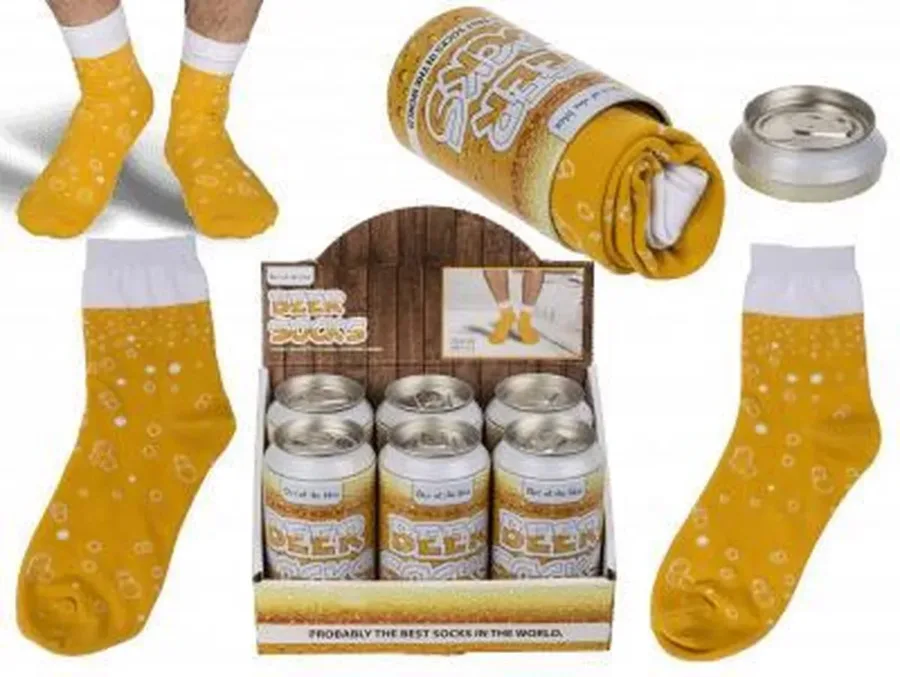 Biersokken in blik bij GrappigSpul