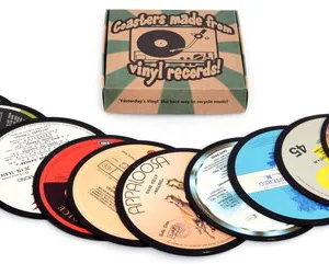 Vinyl - Onderzetters - Kado - 10 stuks bij GrappigSpul