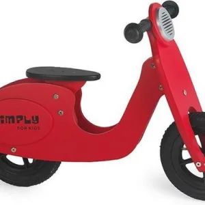 Simply Houten Loopfiets scooter - Rood bij GrappigSpul