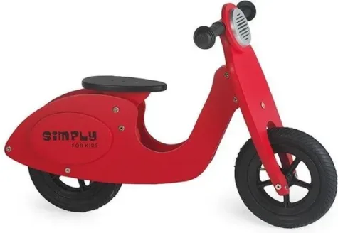 Simply Houten Loopfiets scooter - Rood bij GrappigSpul