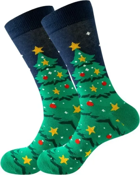 Funny Sokken Kerst Kerstboom versierd mt 38-45 bij GrappigSpul