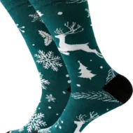 Funny Sokken Kerst Sneeuwvlok en Rendier mt 38-45 bij GrappigSpul