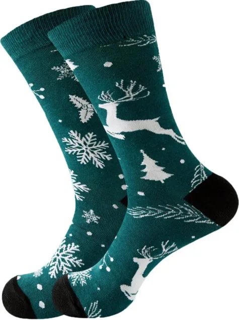 Funny Sokken Kerst Sneeuwvlok en Rendier mt 38-45 bij GrappigSpul