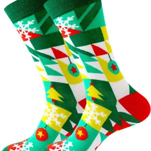 Funny Sokken Kerst Sneeuwvlok en Kerstbal mt 38-45 bij GrappigSpul