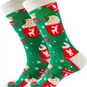 Funny Sokken Kerst Chocomelk met slagroom mt 38-45 bij GrappigSpul