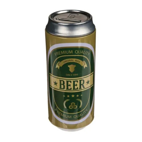 Spaarpot Bierblik Goud bij GrappigSpul