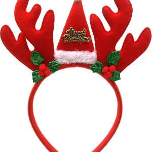 Haarband voor Kerst - Diadeem Kerstmis - Gewei Rood bij GrappigSpul