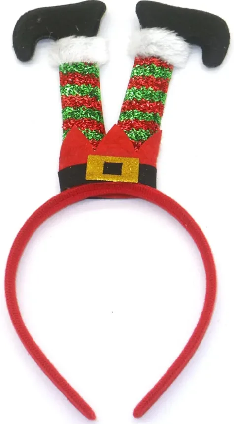 Haarband voor Kerst - Diadeem Kerstmis - Benen Kerstelf bij GrappigSpul