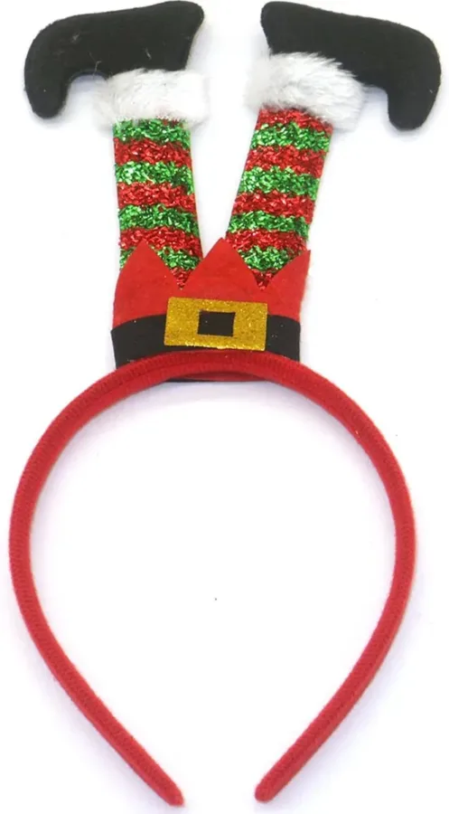 Haarband voor Kerst - Diadeem Kerstmis - Benen Kerstelf bij GrappigSpul