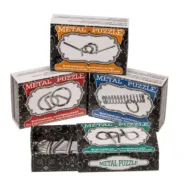 Metalen puzzelspel, mini, ca. 7 cm 1 stuk Assorti geleverd bij GrappigSpul