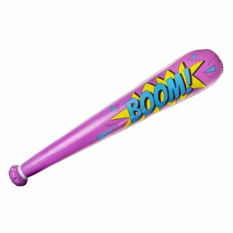 Opblaas knuppel BOOM assortie kleur 85cm bij GrappigSpul