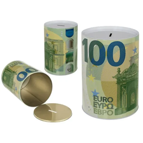Spaarblik 100 euro 22 x 15 cm (1 stuk) assorti bij GrappigSpul