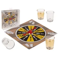 drinkspel, shotspinner incl. 4 shotglazen in geschenkverpakking bij GrappigSpul