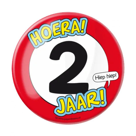 Button XL - 2 jaar bij GrappigSpul