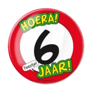 Button XL - 6 jaar bij GrappigSpul