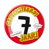 Button XL - 7 jaar bij GrappigSpul