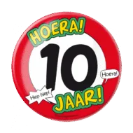 Button XL - 10 jaar bij GrappigSpul