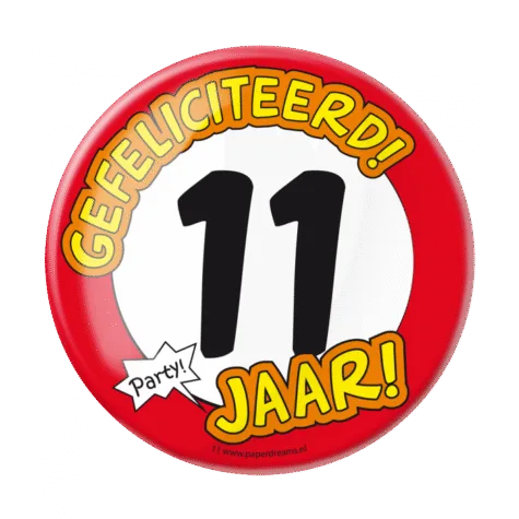 Button XL - 11 jaar bij GrappigSpul