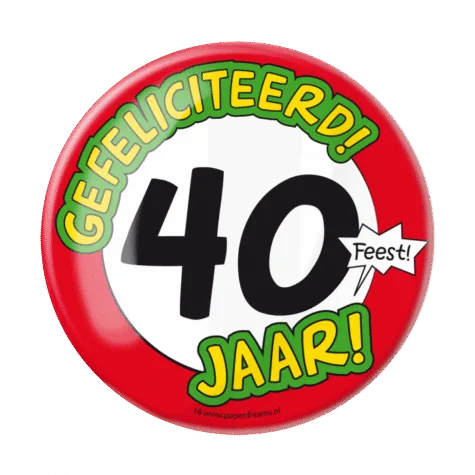 Button XL - 40 jaar bij GrappigSpul