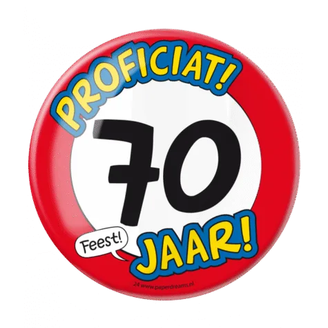 Button XL - 70 jaar bij GrappigSpul