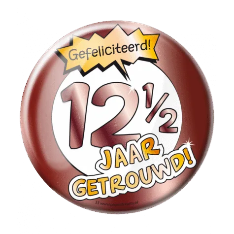 Button XL - 12,5 jaar getrouwd bij GrappigSpul