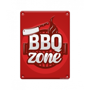 Metal signs - BBQ zone bij GrappigSpul