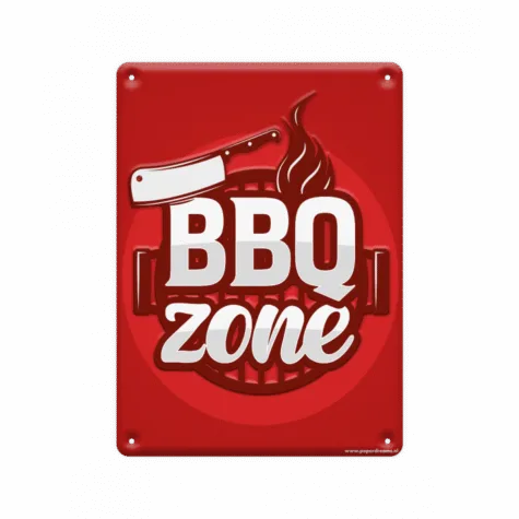 Metal signs - BBQ zone bij GrappigSpul