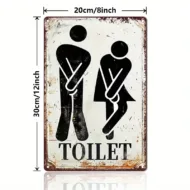 Wandbord metaal toilet bij GrappigSpul