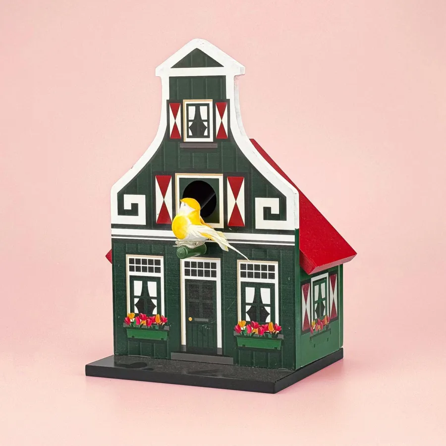 Vogelhuisje hout groen bij GrappigSpul