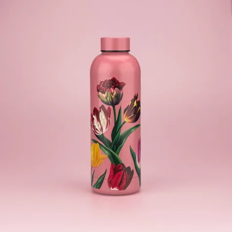 Thermosfles Pink tulp bij GrappigSpul