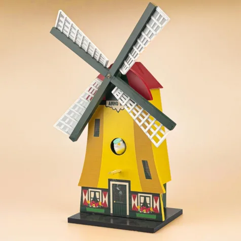 Vogelhuisje hout poldermolen bij GrappigSpul