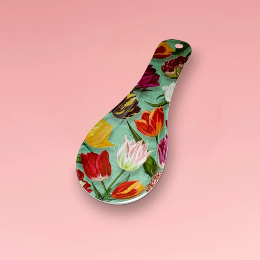 Lepelhouder Pretty Tulips groen bij GrappigSpul Lepelhouder Pretty Tulips groen bij GrappigSpul