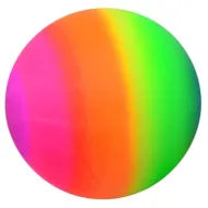 vrolijke voetbal / volleybal / speelbal in regenboogkleuren bij GrappigSpul