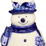 Kerstornament sneeuwman Defts blauw bij GrappigSpul