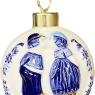 Kerstornament Kuspaar Delfts Blauw bij GrappigSpul